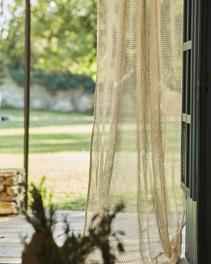 Tenda a rete in cotone colore naturale 140x280cm