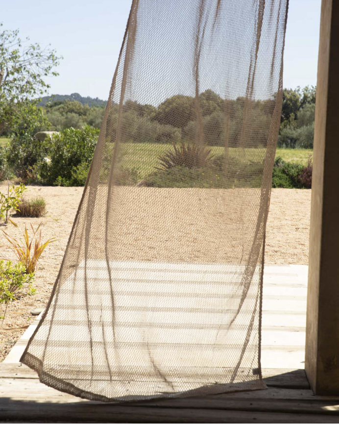 Tenda a rete in cotone colore naturale 140x280cm