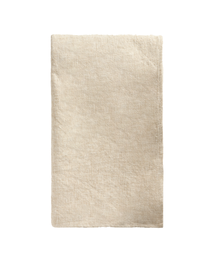 Copriletto in cotone e lino colore beige in diverse misure