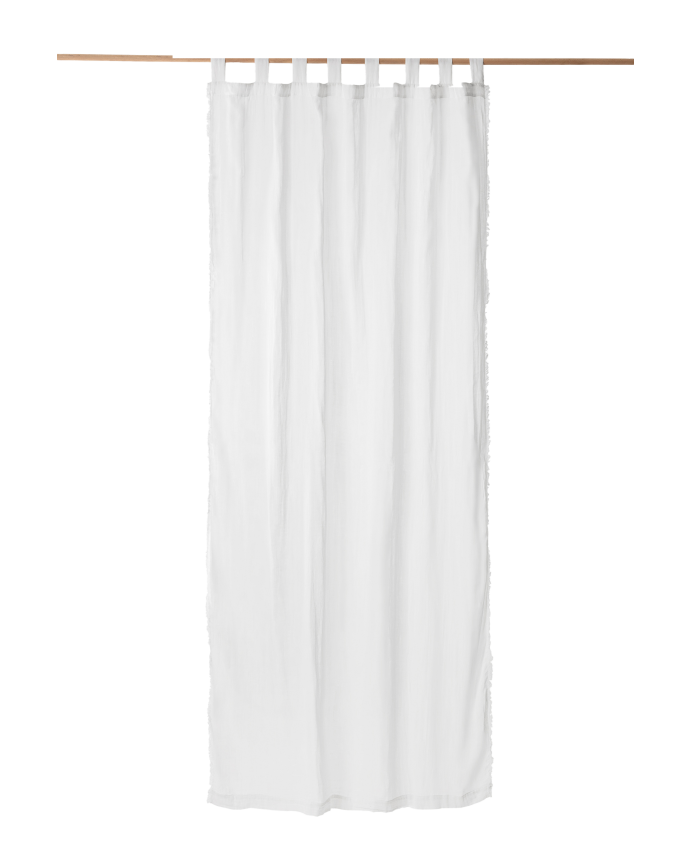Tenda in cotone traslucido colore bianco 140x280cm