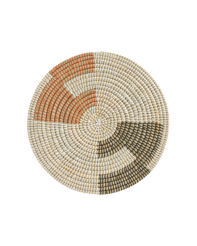 Piatto decorativo in giunco di mare multicolore 50cm