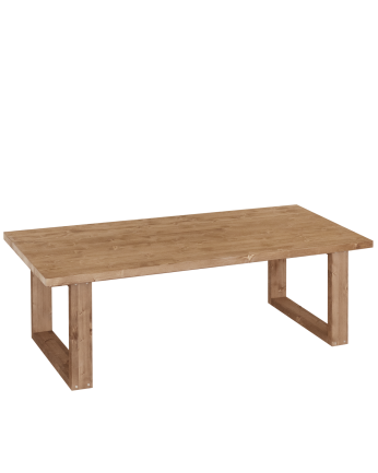 Tavoli in legno massello in tonalità rovere scuro in varie dimensioni
