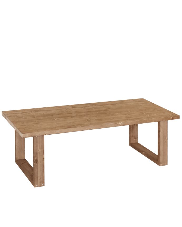 Tavoli in legno massello in tonalità rovere scuro in varie dimensioni