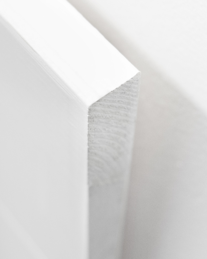Testata di letto in legno massello con motivo floreale naturale decapato in diverse misure