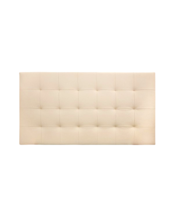 Testiera imbottita in ecopelle con pieghe in colore beige in diverse misure