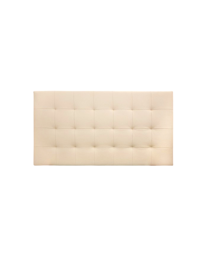 Testiera imbottita in ecopelle con pieghe in colore beige in diverse misure