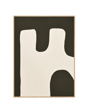 Quadro nero e bianco decorativo su cotone con telaio in legno dipinto artigianalmente con pittura ad olio in diverse misure
