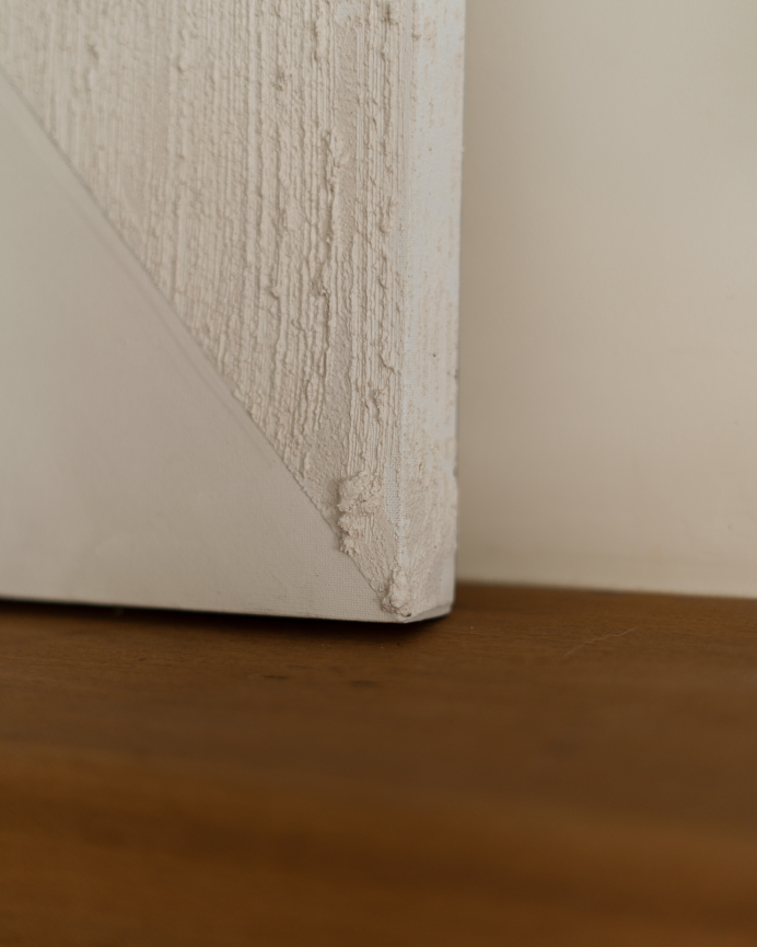 Quadro beige decorativo su tela di cotone con telaio in legno dipinto a mano con pittura ad olio in diverse misure