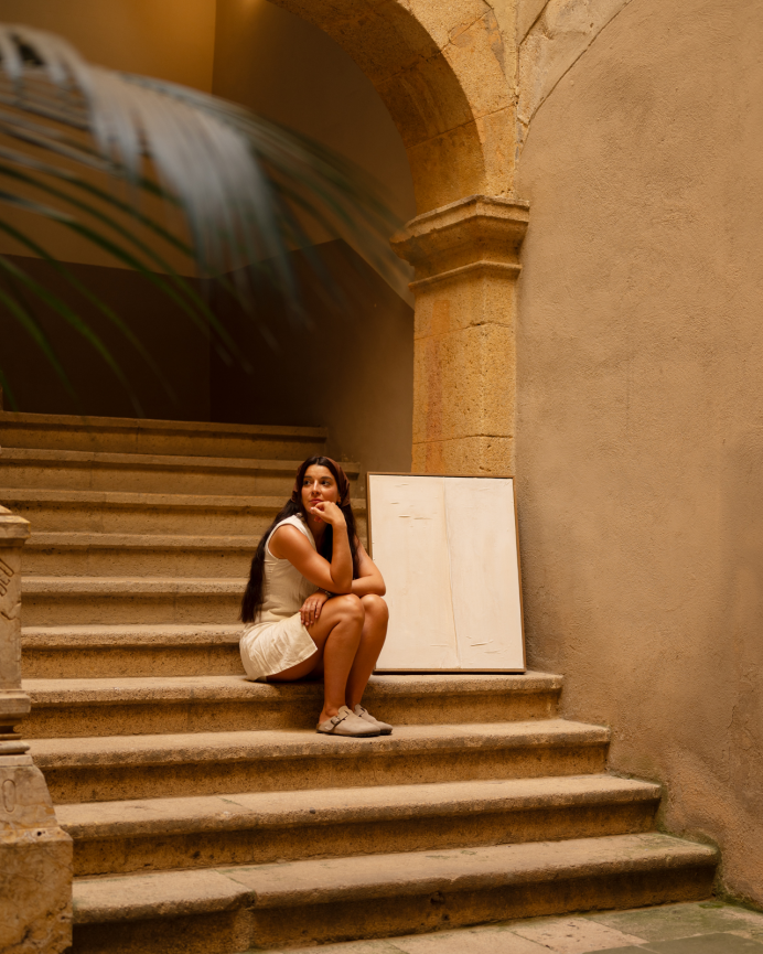 Quadro bianco decorativo su tela di cotone con cornice in legno dipinta a mano con pittura a olio in varie dimensioni