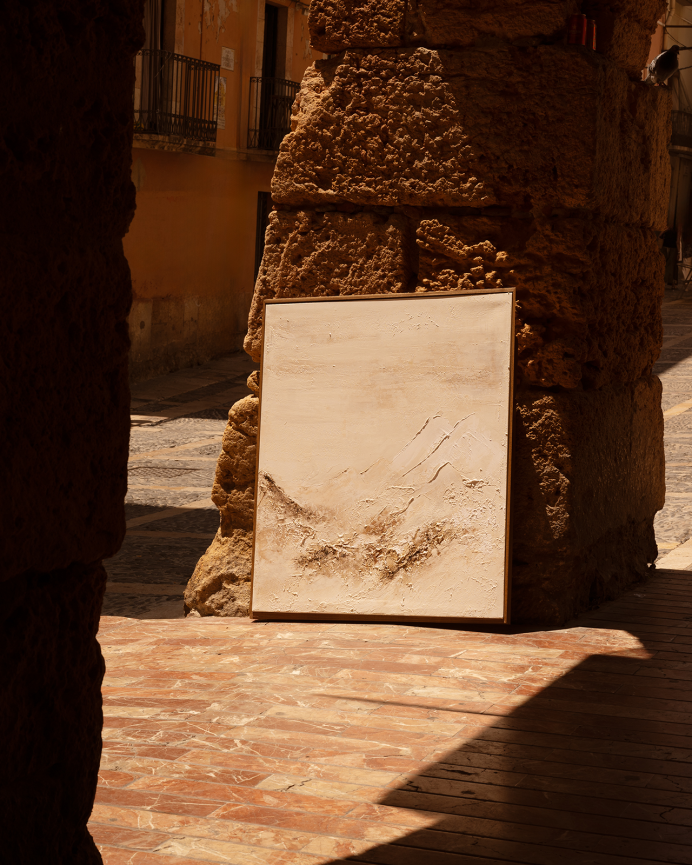 Quadro bianco decorativo su tela di cotone con cornice in legno dipinta a mano con pittura a olio in varie dimensioni