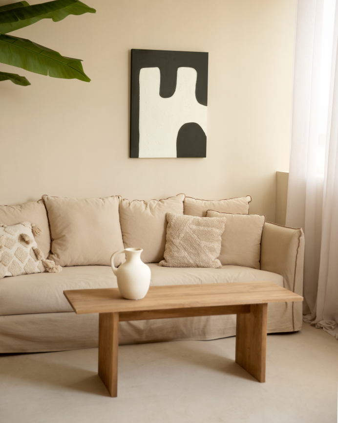 Quadro nero e bianco decorativo su cotone con telaio in legno dipinto artigianalmente con pittura ad olio in diverse misure