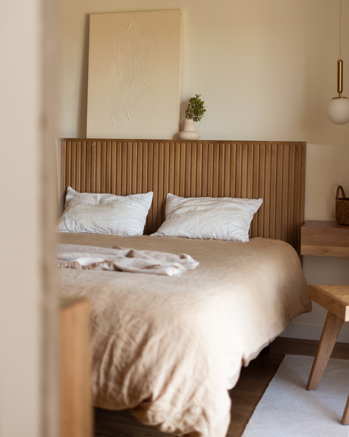 Quadro beige decorativo su tela di cotone con telaio in legno dipinto a mano con pittura ad olio in diverse misure