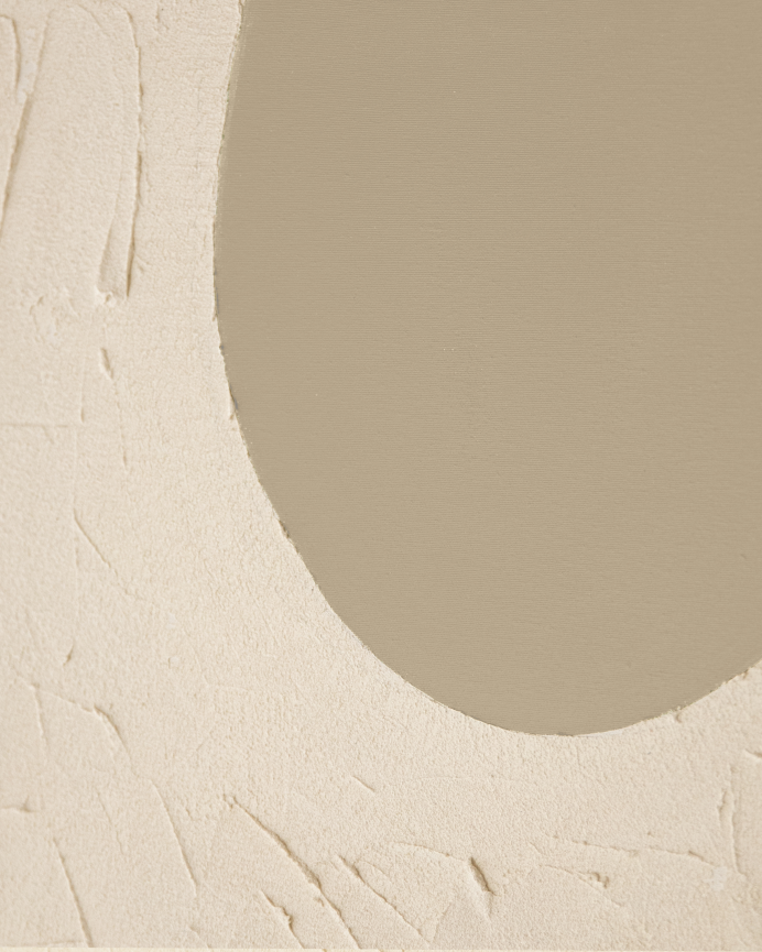 Quadro bianco e beige decorativo su cotone con telaio in legno dipinto a mano con pittura ad olio in diverse misure