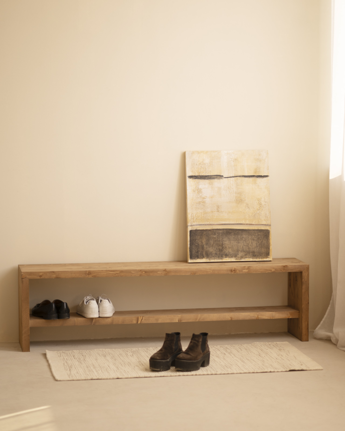 Quadro beige e nero decorativo su tela di cotone con telaio in legno dipinto a mano con pittura ad olio in diverse misure