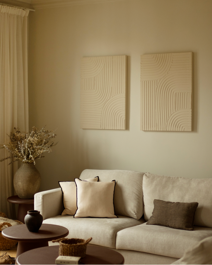 Quadro bianco decorativo su tela di cotone con telaio in legno dipinto a mano con pittura ad olio in diverse misure