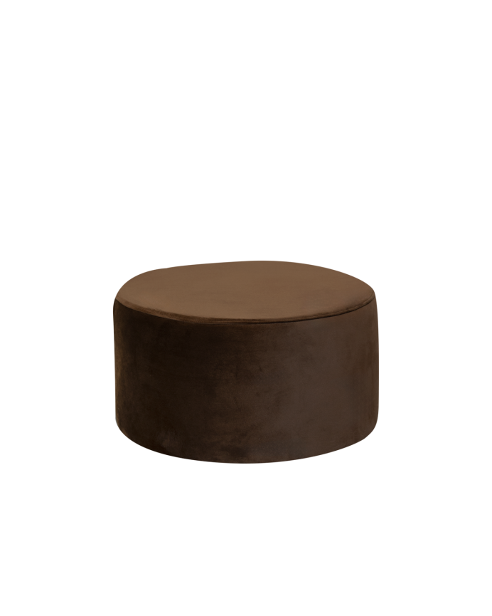 Pouf in tono marrone 60x34cm