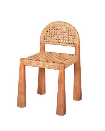 Sedia in corda in tono naturale 82x53cm