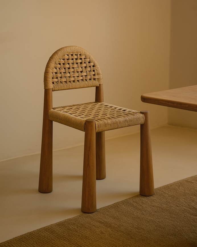 Confezione da 2 sedie in corda color naturale 82x53 cm