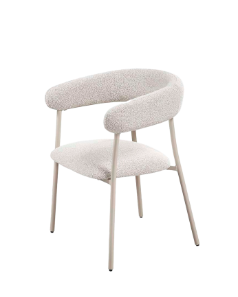 Confezione da 2 sedie in tessuto grigio 75x58 cm