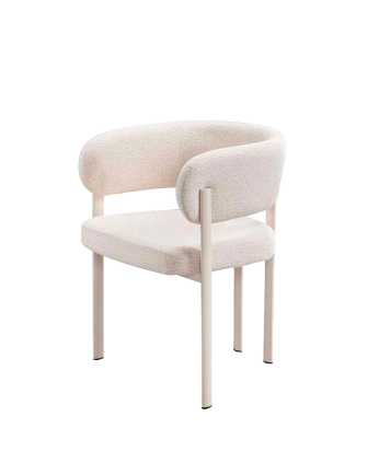 Sedia in tessuto in tono grigio 75x58cm