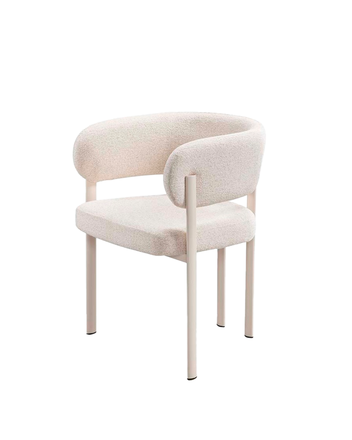 Confezione da 2 sedie in tessuto grigio 75x58 cm
