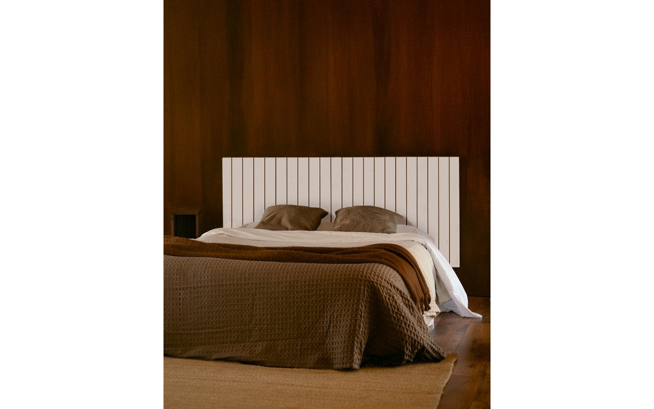 Testata di letto in legno massello bianco in diverse misure