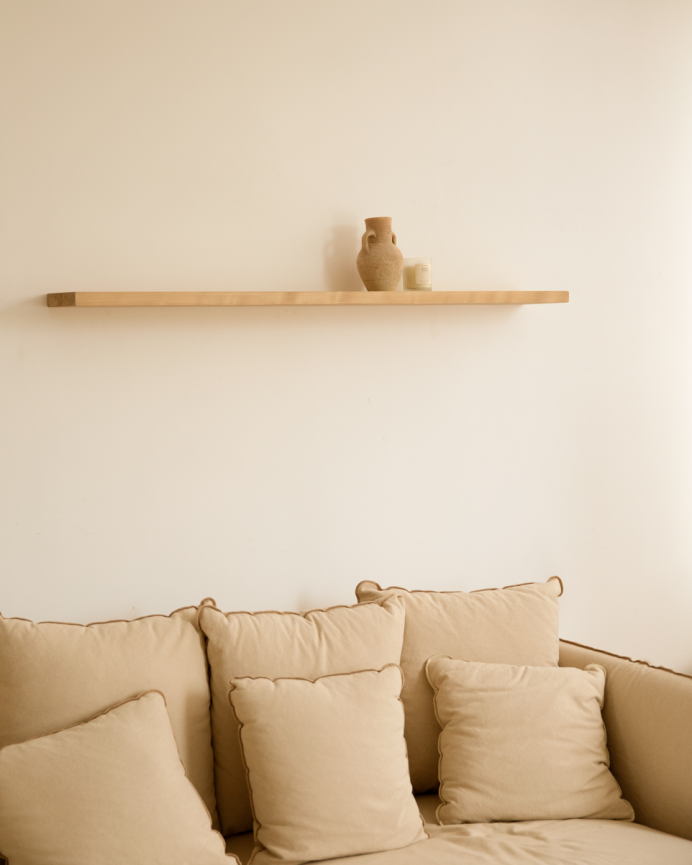 Mensole flottante in legno massello con finitura in rovere medio in diverse misure