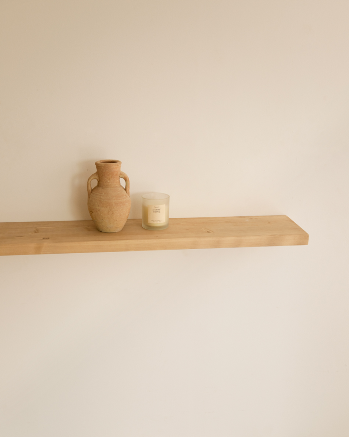 Mensole flottante in legno massello con finitura in rovere medio in diverse misure