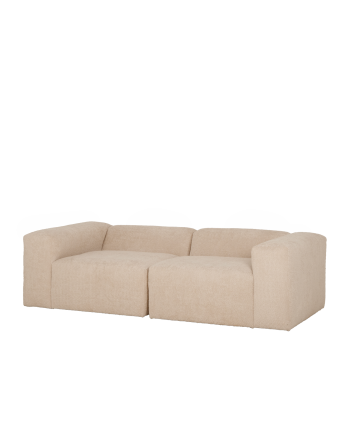 Divano a 2 moduli in bouclé colore beige 240x110cm
