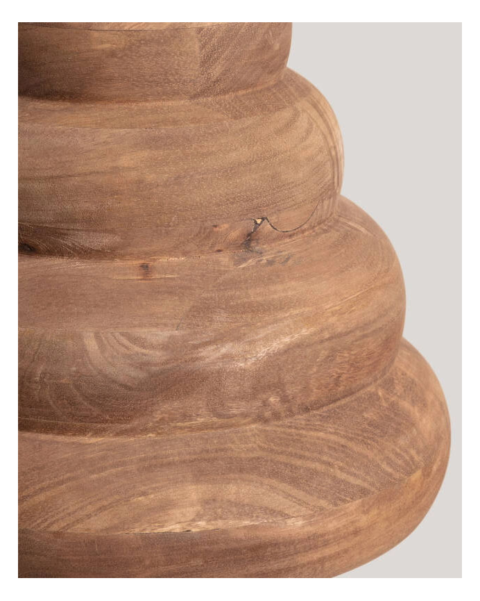 Lampada da soffitto in legno con manico marrone 128cm