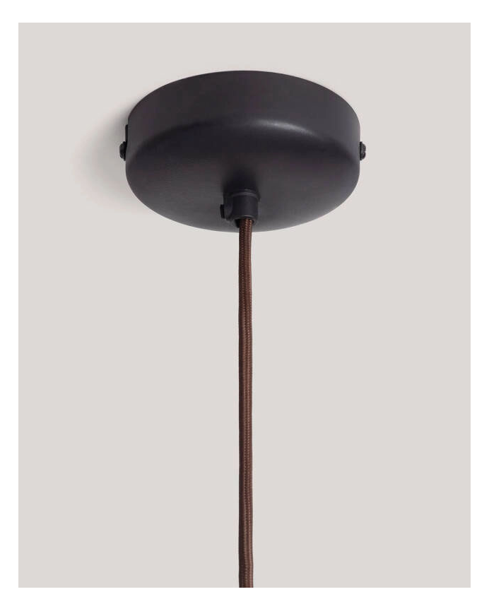 Lampada da soffitto in legno con manico marrone 128cm