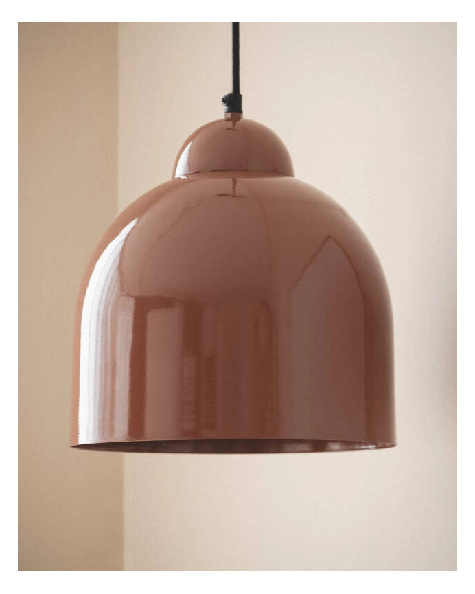 Lampada da soffitto in metallo marrone chiaro 26cm