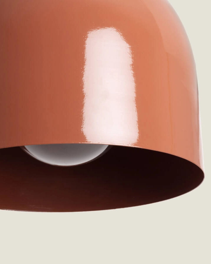Lampada da soffitto in metallo marrone chiaro 26cm