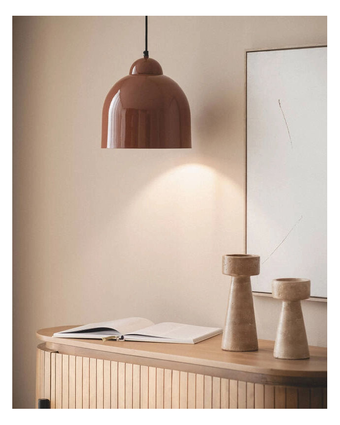 Lampada da soffitto in metallo marrone chiaro 26cm
