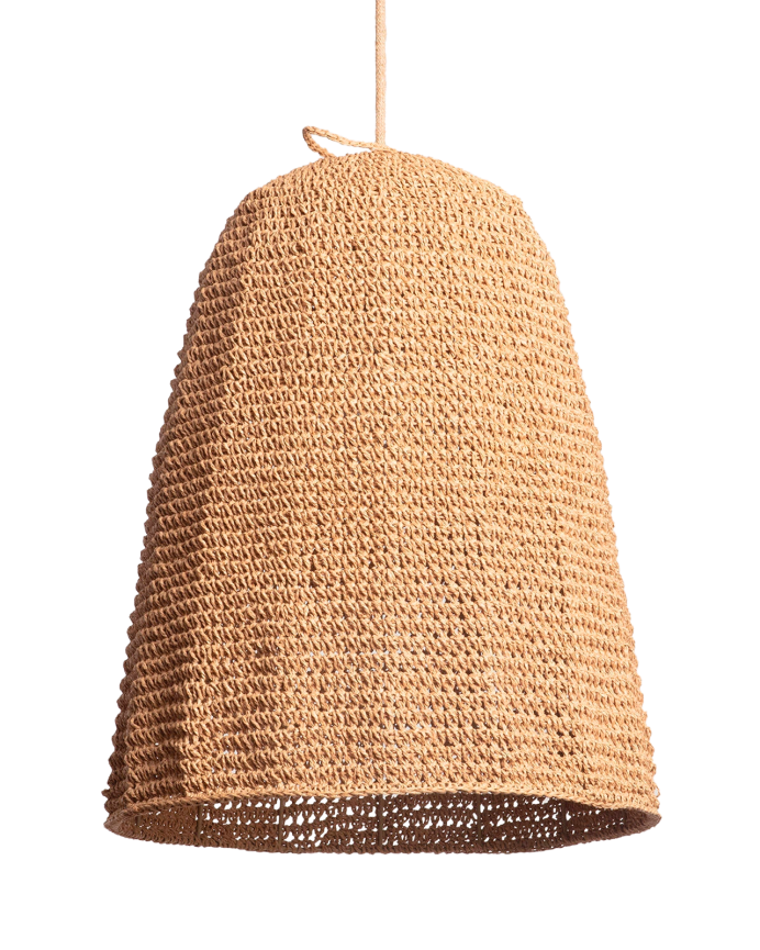 Lampada a sospensione di rafia naturale di 190cm