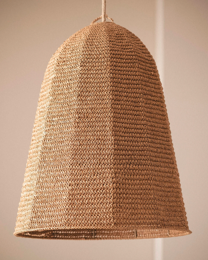 Lampada a sospensione di rafia naturale di 190cm