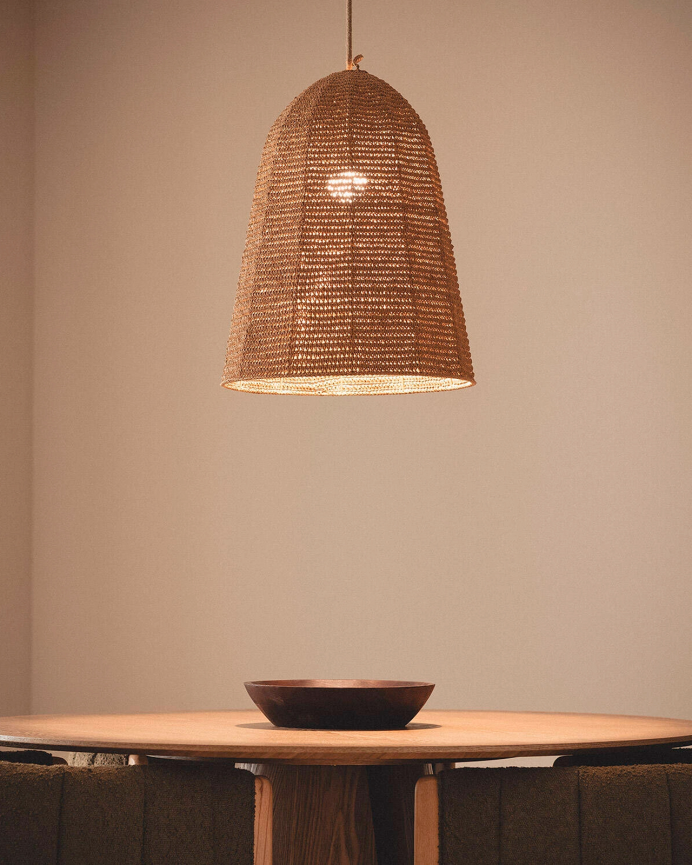 Lampada a sospensione di rafia naturale di 190cm