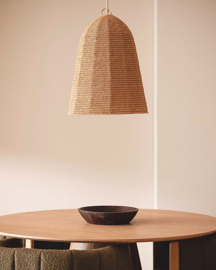Lampada a sospensione di rafia naturale di 190cm