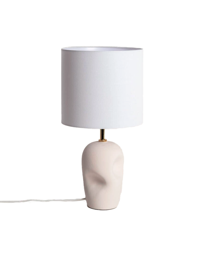 Lampada da tavolo in ceramica bianco 48cm
