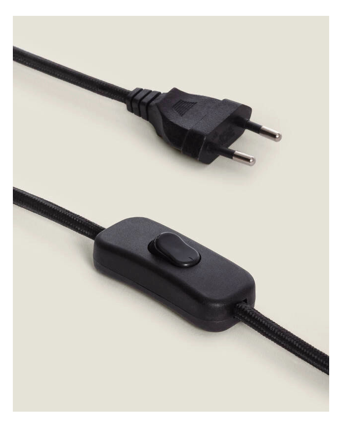 Lampada da tavolo in metallo nero 36cm