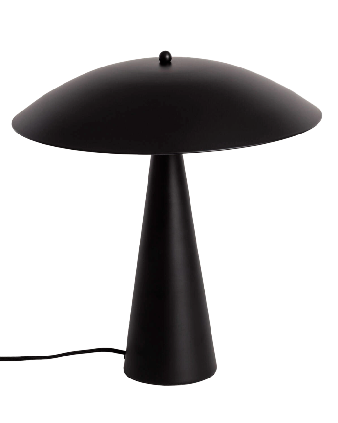 Lampada da tavolo di metallo colore nero di 38cm