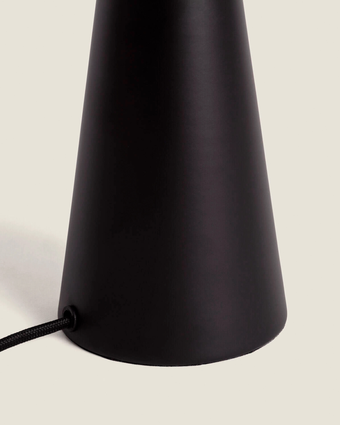 Lampada da tavolo di metallo colore nero di 38cm