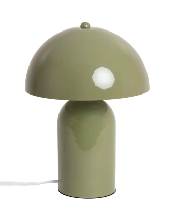 Lampada da tavolo di metallo colore verde di 32cm