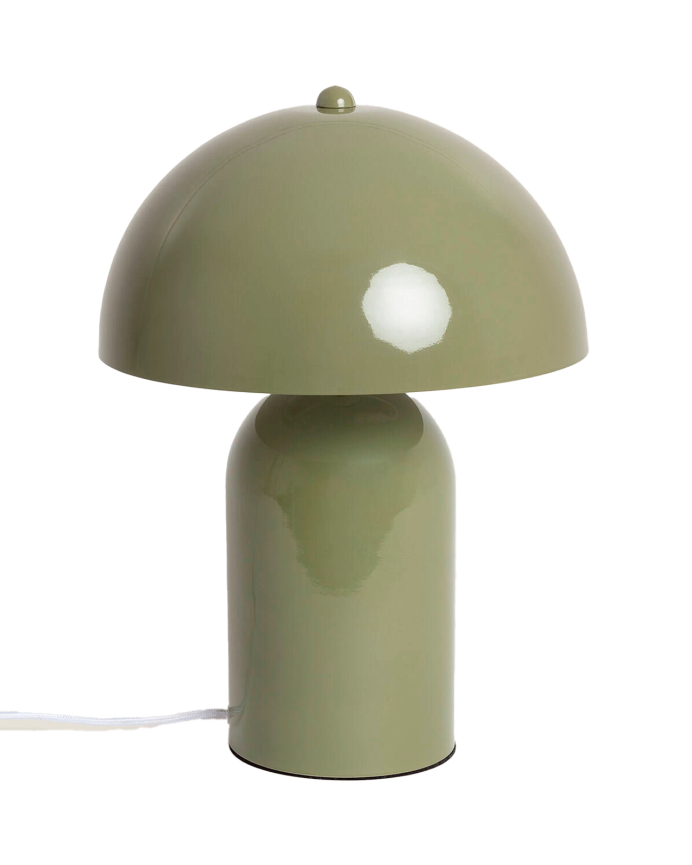 Lampada da tavolo di metallo colore verde di 32cm