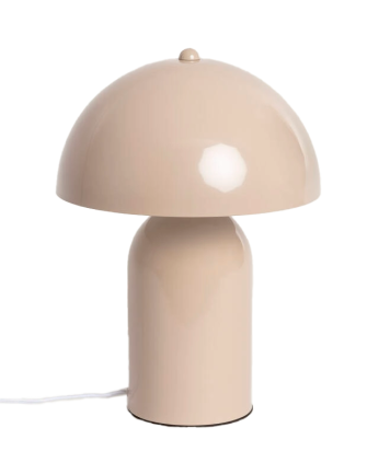 Lampada da tavolo in metallo beige 32cm