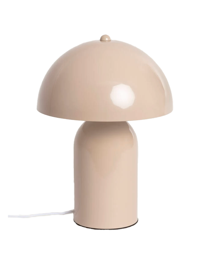 Lampada da tavolo in metallo beige 32cm