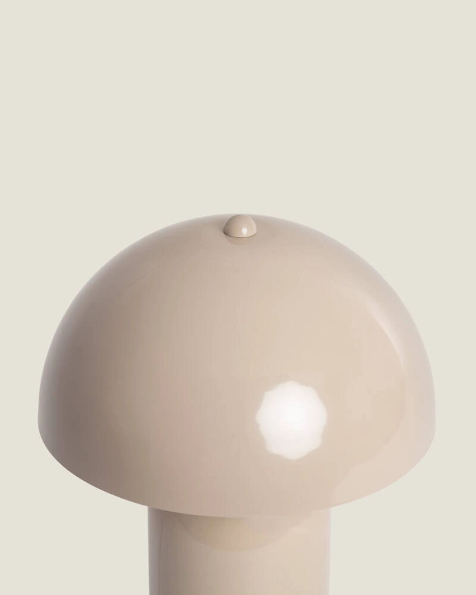 Lampada da tavolo in metallo beige 32cm