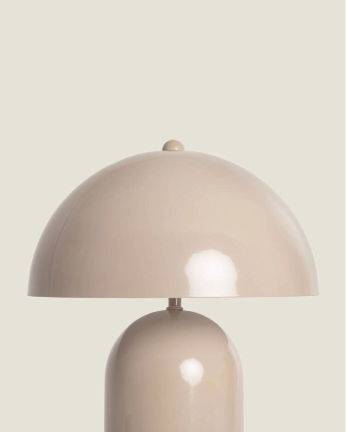 Lampada da tavolo in metallo beige 32cm