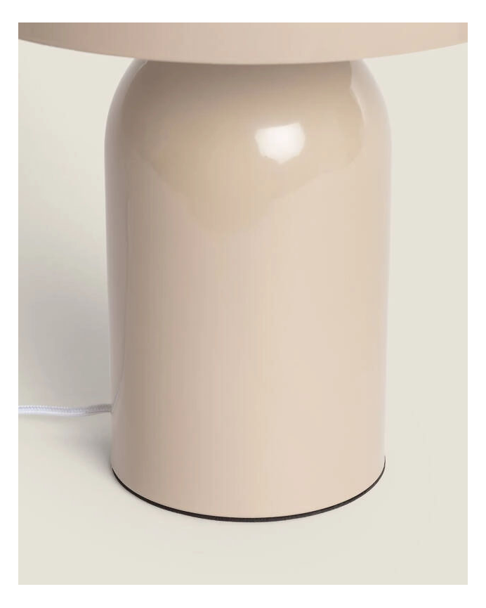 Lampada da tavolo in metallo beige 32cm