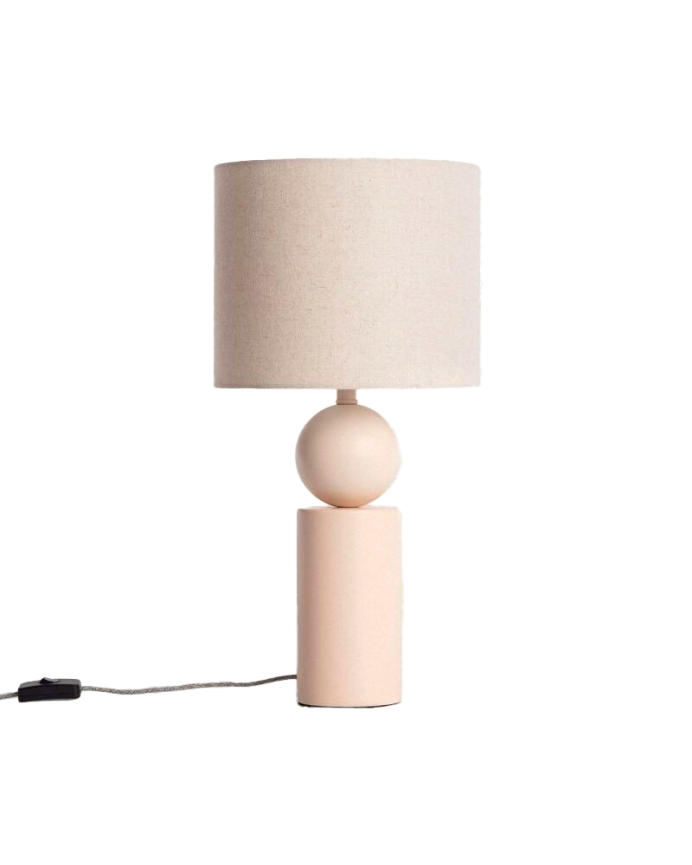 Lampada da tavolo in ceramica beige 50cm
